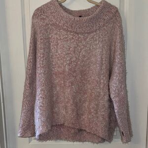Express Blush Textured Turtleneck Sweater